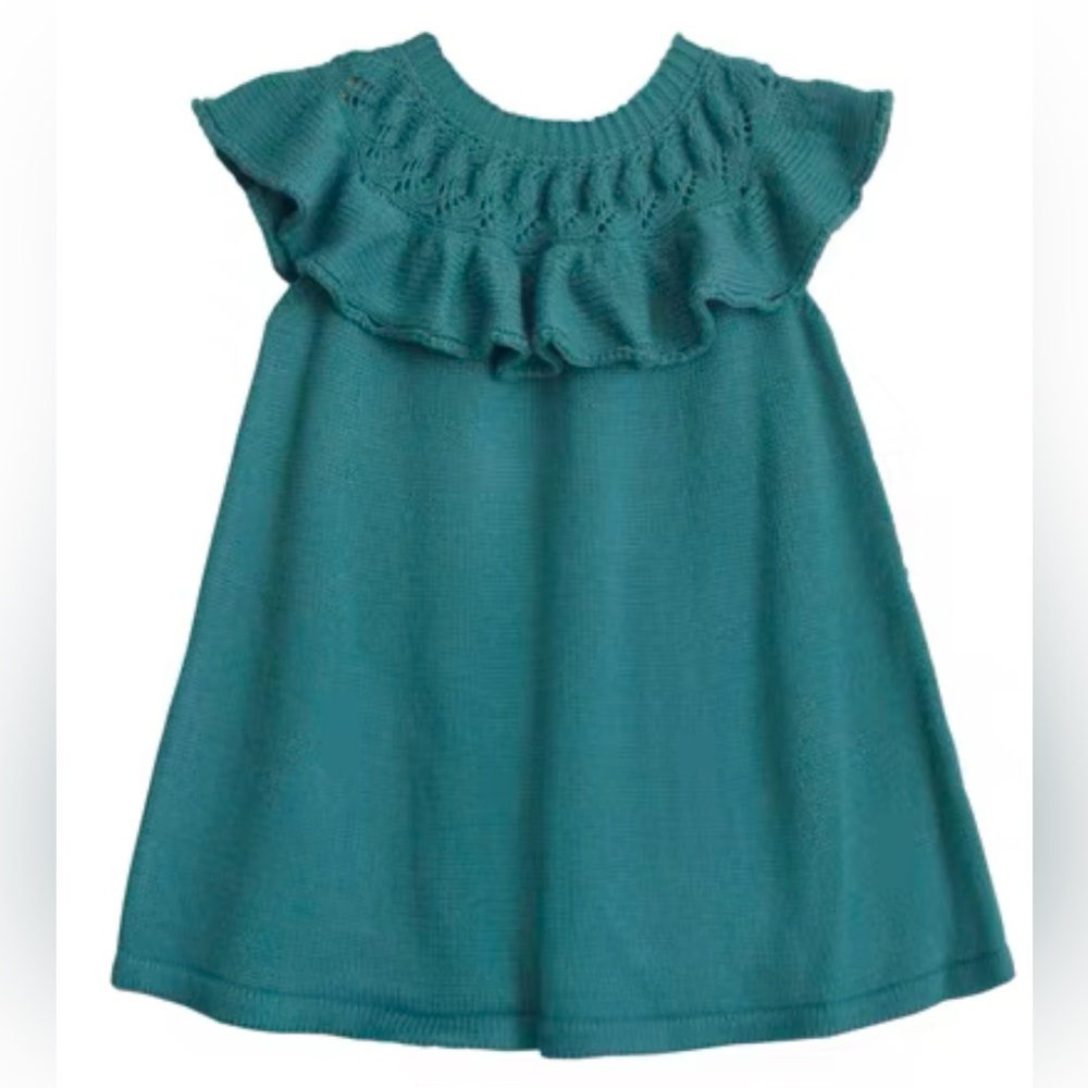 Designer Girls knitted cotton dress Size 5-6